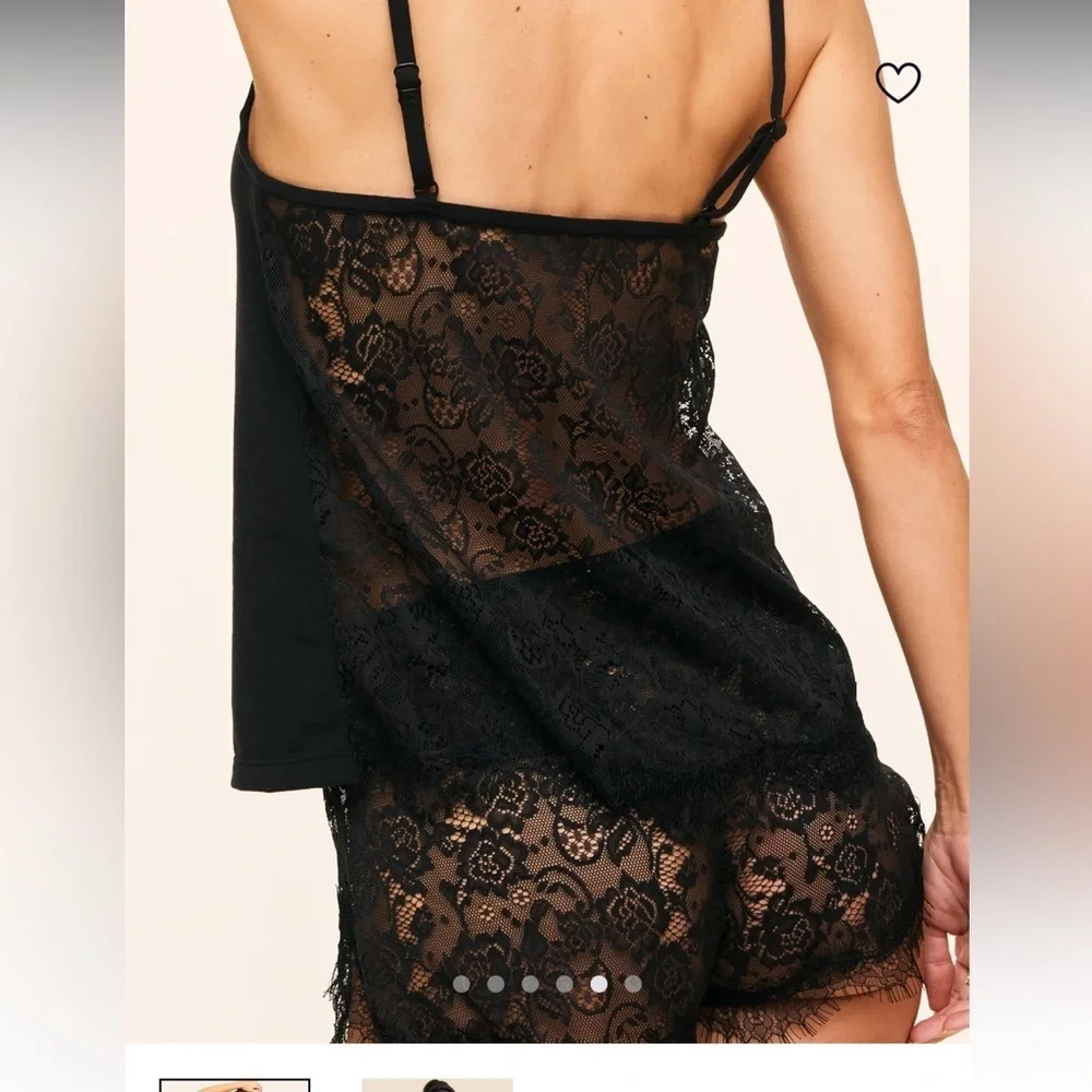 Sexy Adore Me “Rayne”  lace Cami and Short Two Piece set black Small